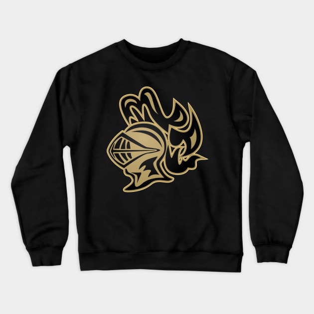 Knights Helmet in Black and Gold Crewneck Sweatshirt by hobrath